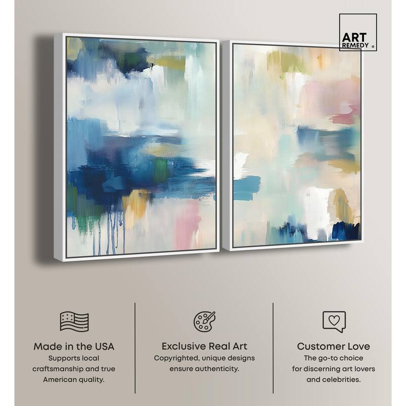 Pale Periwinkle I Canvas Set of 2 by Art Remedy