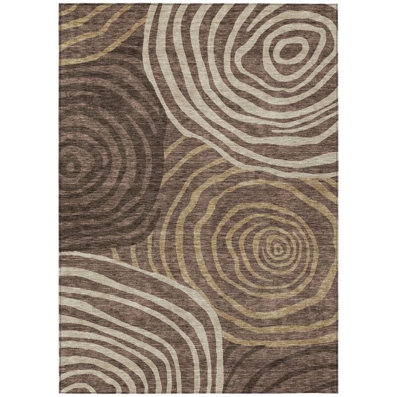 HomeRoots Abstract Transitional Rectangle Outdoor Rug