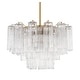 preview thumbnail 1 of 9, Crystorama Lighting Group ADD-308-CL Addis 9 Light 22" Wide Waterfall Aged Brass