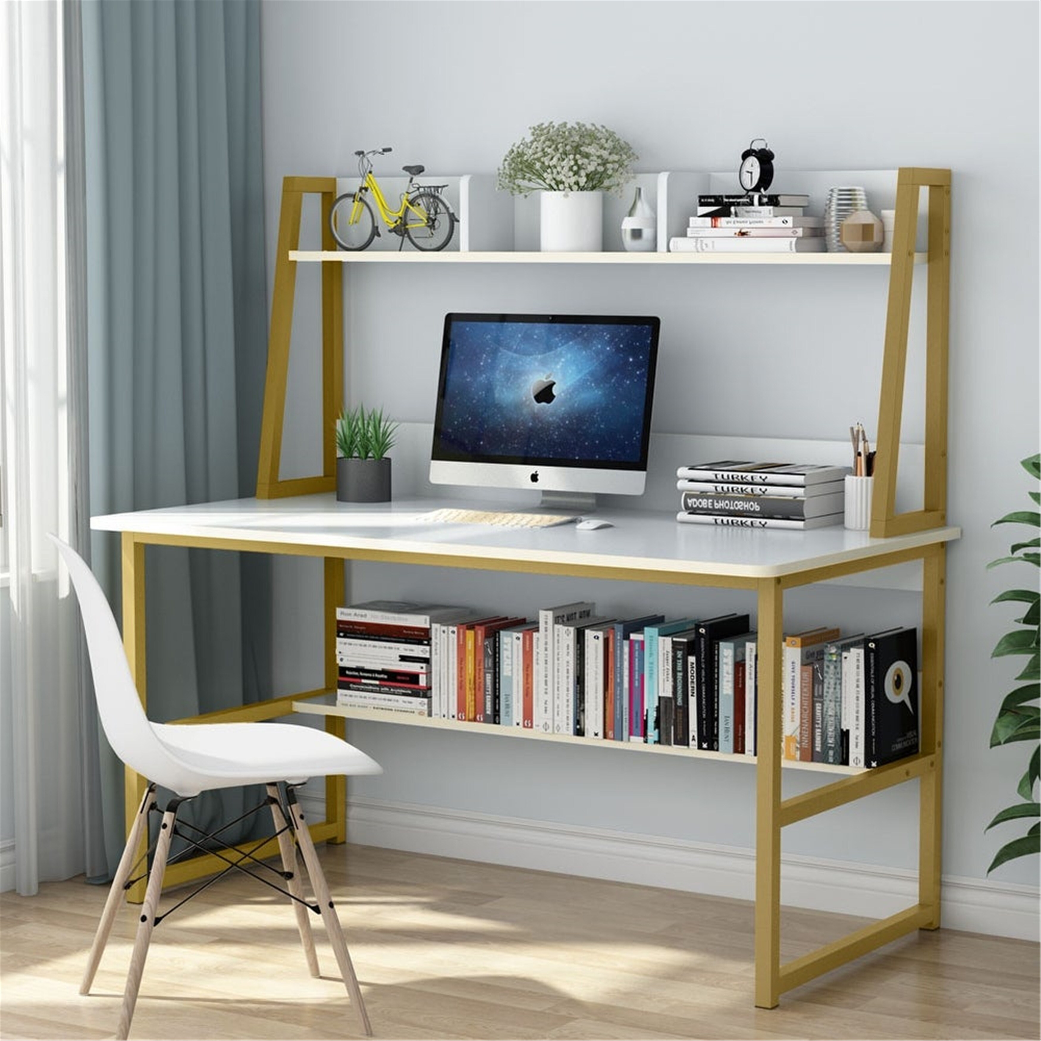 47 Computer Desk with Hutch and Bookshelf - On Sale - Bed Bath & Beyond -  26038456