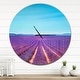 preview thumbnail 7 of 8, Designart 'Lavender Flowers and Clear Sky' Oversized Traditional Wall CLock 29 in. wide x 29 in. high