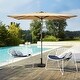 preview thumbnail 1 of 18, Pellebant 9 x 5 FT Patio Market Umbrella, Base Not Included Tan