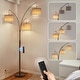 preview thumbnail 15 of 47, 80" Tree Floor Lamp with Remote Control and Dimmable 3 Color Tempetures Brown