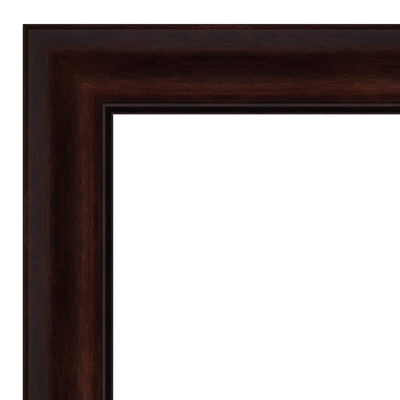 Beveled Bathroom Wall Mirror - Coffee Bean Brown Frame - Coffee Bean Brown