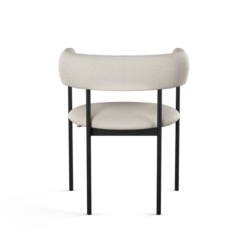 Amisco Julius Upholstered Dining Chair with arms and Metal Legs
