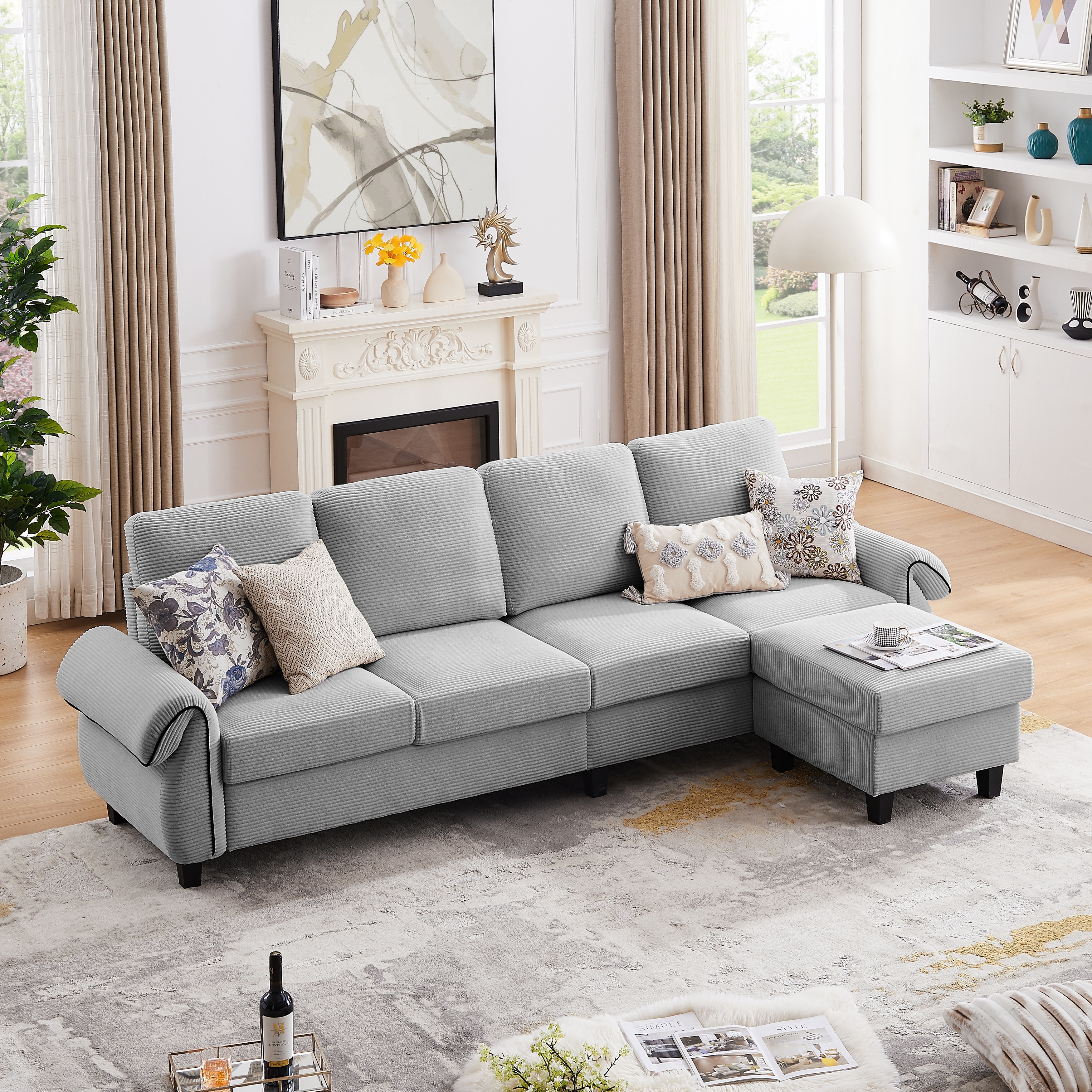 Soft l 2025 shaped sofa
