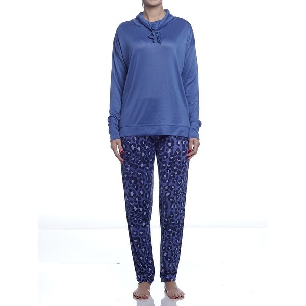 Shop Hue Sleepwear Women's Misty Skin Jersey Pajama Set With Pockets