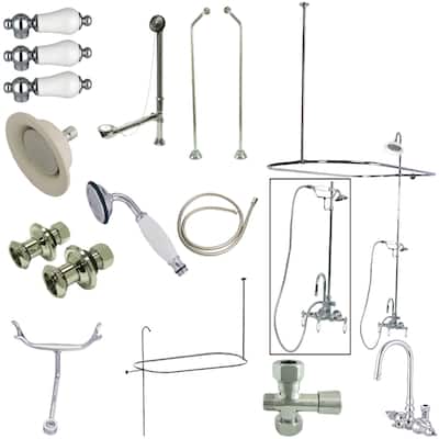 Vintage High Arc Gooseneck Clawfoot Tub Faucet Package