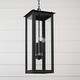 preview thumbnail 2 of 8, 11" W x 28.5" H 4-Light Outdoor Rectangular Hanging Lantern with Clear Glass - 11"W x 28.5"H