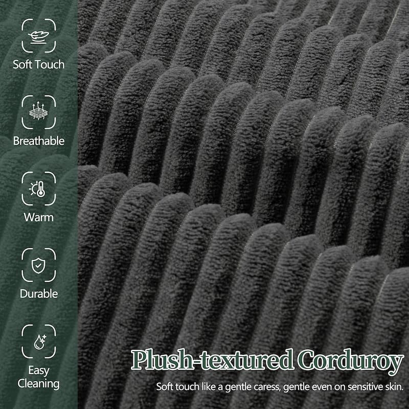 Futzca Corduroy Sofa Couch with Storage