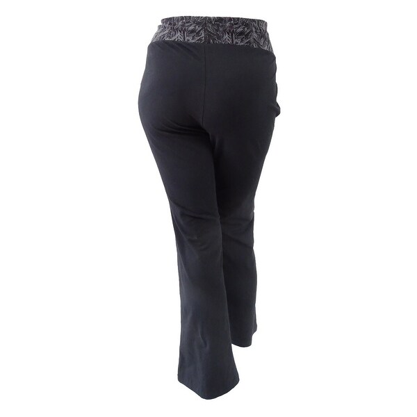 plus size black yoga pants