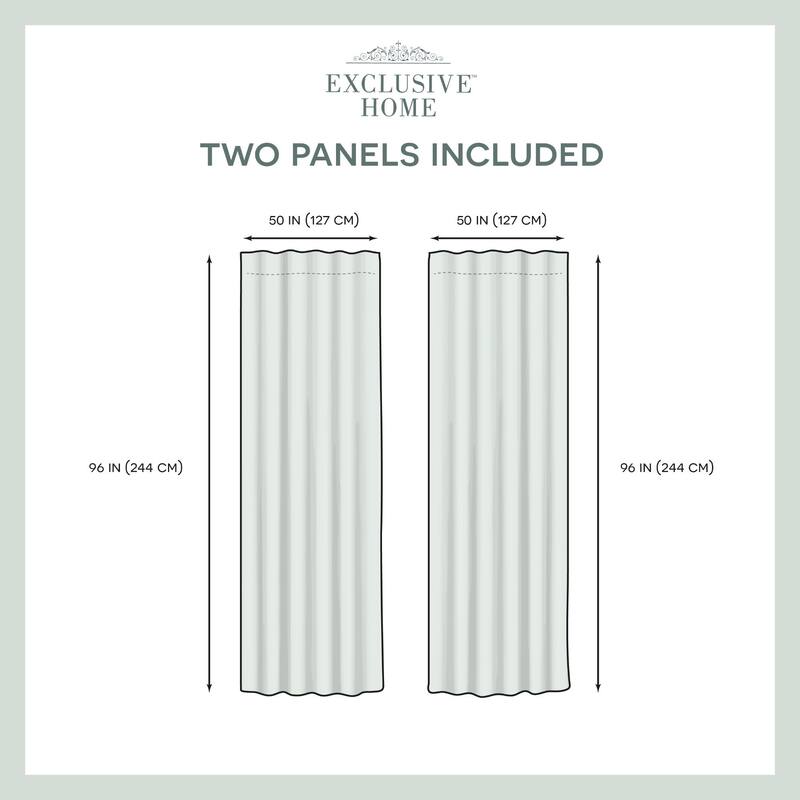 ATI Home Belgian Sheer Hidden Tab Top Curtain Panel Pair