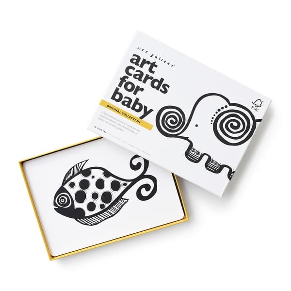slide 2 of 5, Wee Gallery Art Cards for Baby - Original Collection - Black - N/A