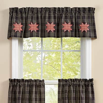 Park Designs Farmhouse Star Lined Decorative Valance 60" x 14" - 60" X 14"