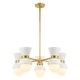 preview thumbnail 24 of 24, 5-Light Modern Linear Sputnik Ceramic Chandelier Cone Globe Ceramic Island Pendant for Dining Room