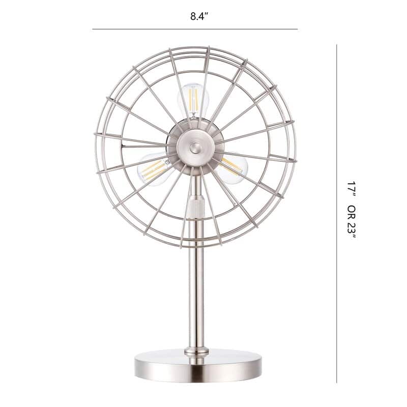 GetLedel 23-inch Industrial Nickel Table Lamp with Adjustable Height