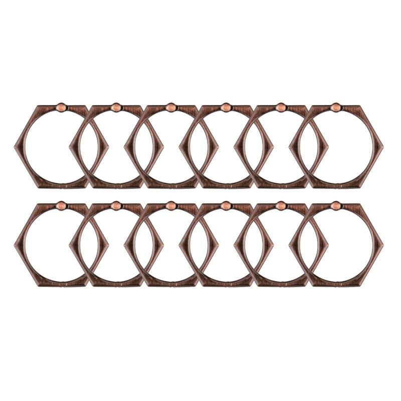 Utopia Alley Rustproof Zinc Shower Curtain Rings for Bathroom, Set of 12