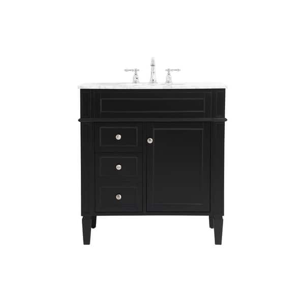 slide 2 of 10, Elegant Lighting VF12532 Park Avenue 32" Free Standing Single Basin Black - Anthracite Finish