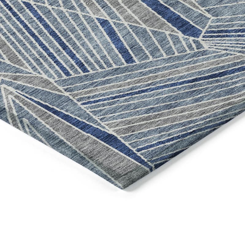 HomeRoots Geometric Transitional Rectangle Outdoor Rug