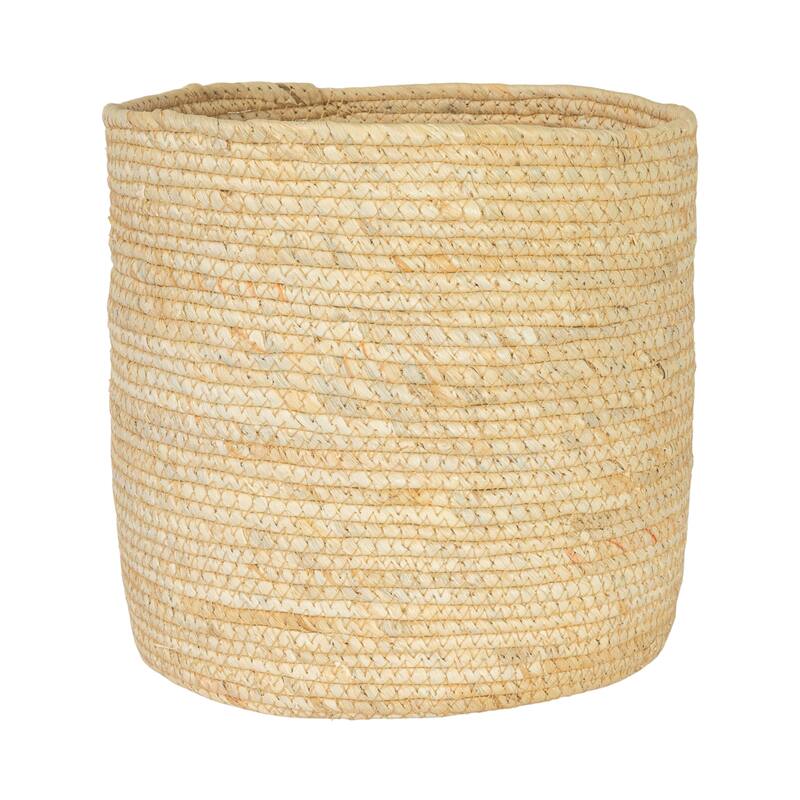 Household Essentials Handwoven Corn Leaf Basket - 9.8"L x 9.8"W x 9.8"H