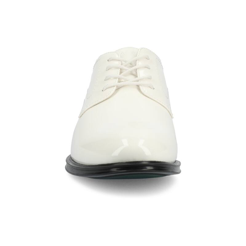 Vance Mens Barclay Medium and Wide Width Plain Toe Oxford Dress Shoe - Medium - Patent/White - 8.5