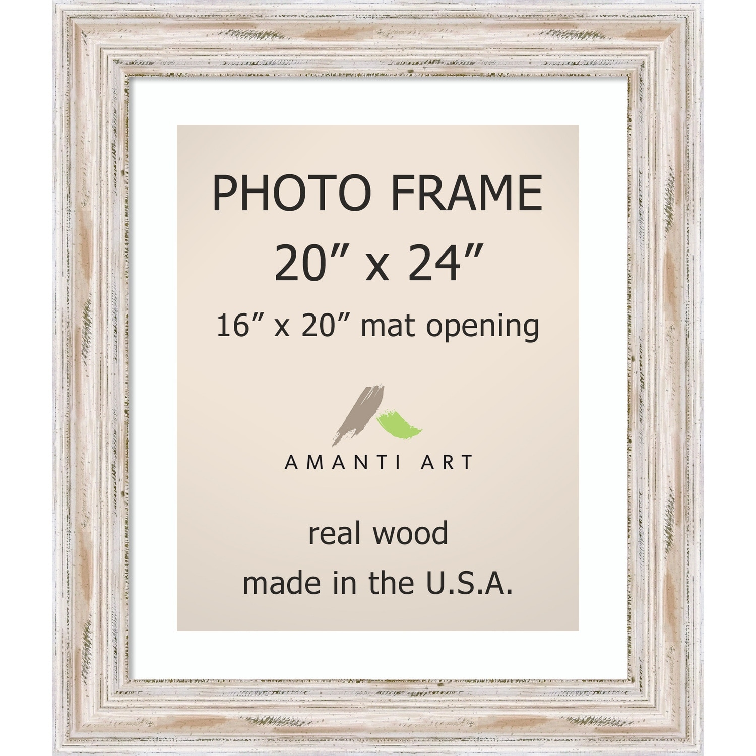 Barnwood Picture Frame With White Mat, 8X10 11X14 16X20 Mats Thin