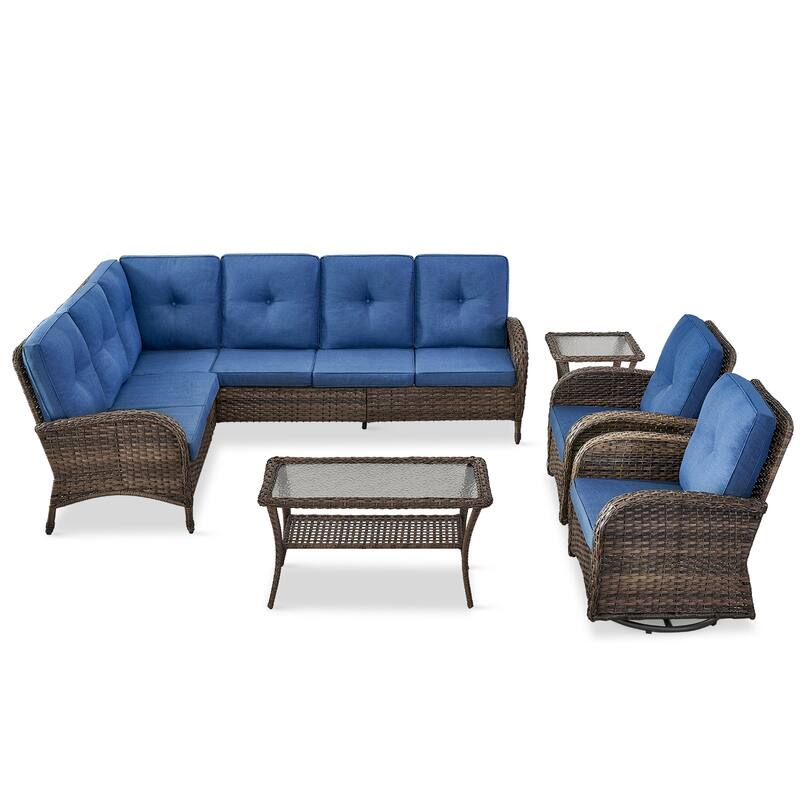 Outdoor Sectional Sofa with Cushion Funiture Set
