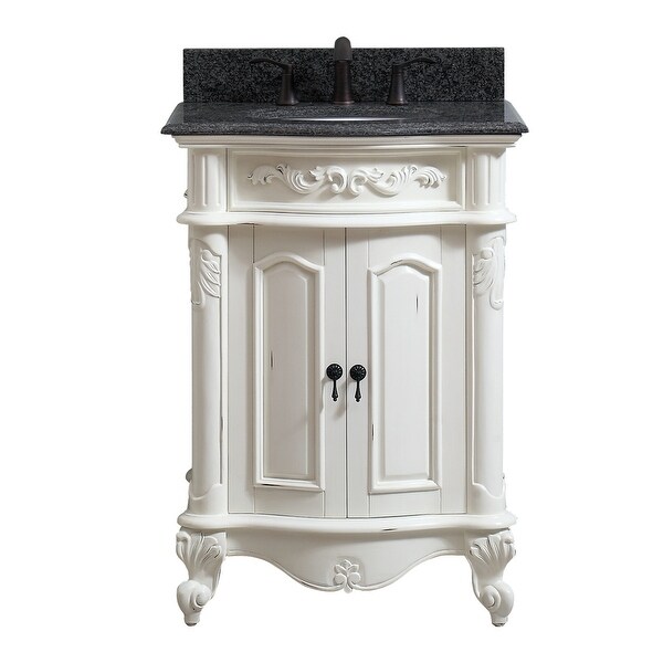 Avanity PROVENCE-VS25 Provence 25" Free Standing Single Vanity Set with Wood Cabinet, Granite Vanity Top and Vitreous China