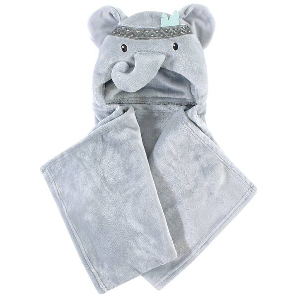 slide 1 of 1, Little Treasure Baby Plush Hooded Blanket, Gray Elephant, One Size - Tribal Elephant - One Size One Size - Tribal Elephant