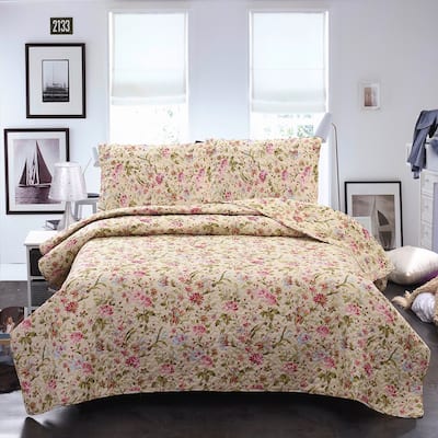 Boho Stripe Quilt Reversible 3 Piece Bohemian Design Bedding Set