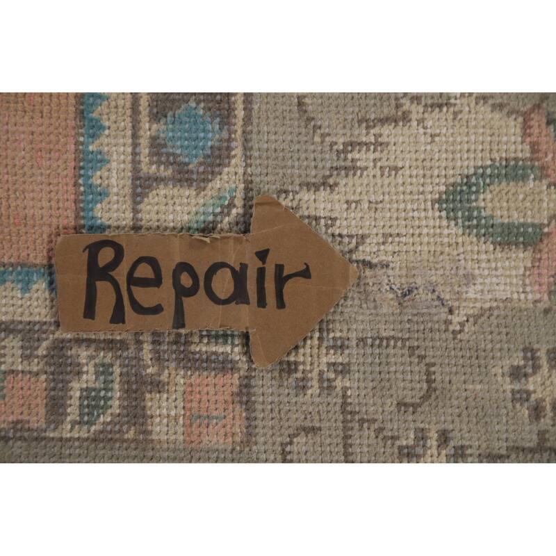 Hand Knotted Oriental 100% Wool Carpet Traditional Medallion Coral Tabriz Area Rug - 11' 11'' X 8' 8''