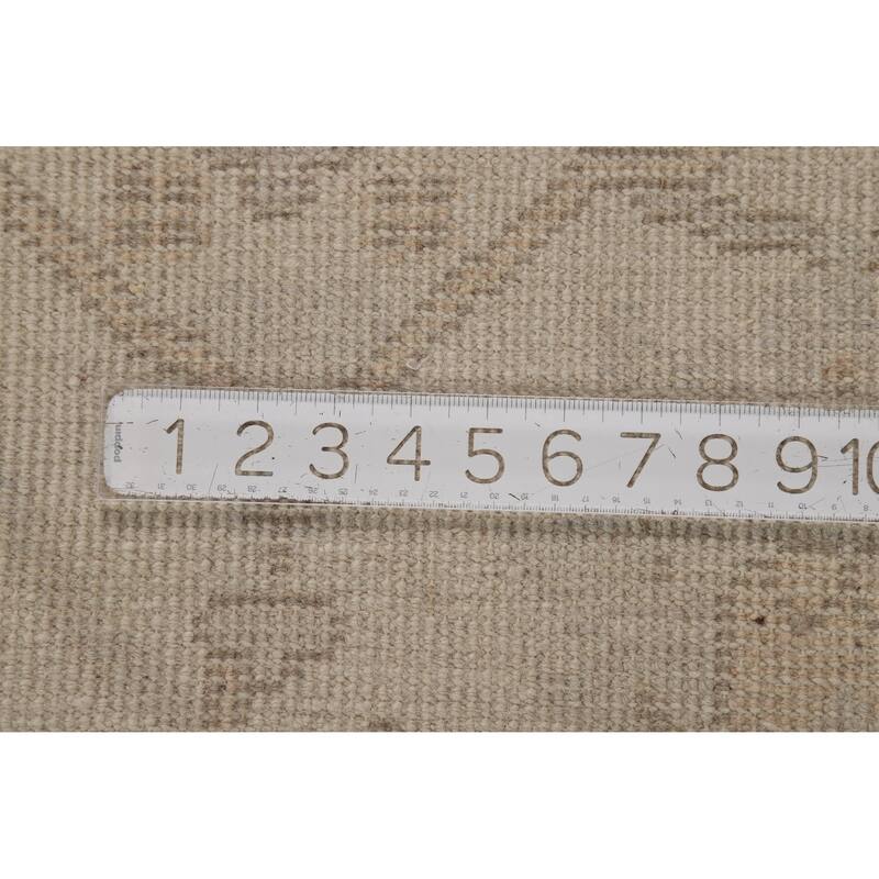 Gray Oushak Style Area Rug Hand-Knotted Wool Carpet - 8'1" x 10'0"