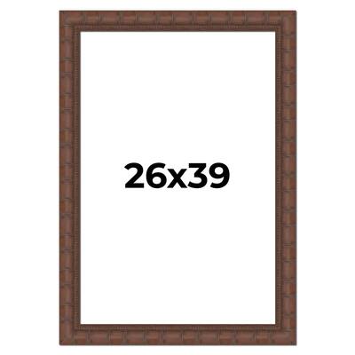 26x39 Frame Pewter Solid Wood Picture Frame Width 1.625 Inches | Interior Frame Depth 0.6875 Inches