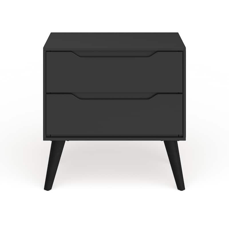 Bodo Mid-century Modern Wood 2-Drawer Nightstand by Carson Carrington
