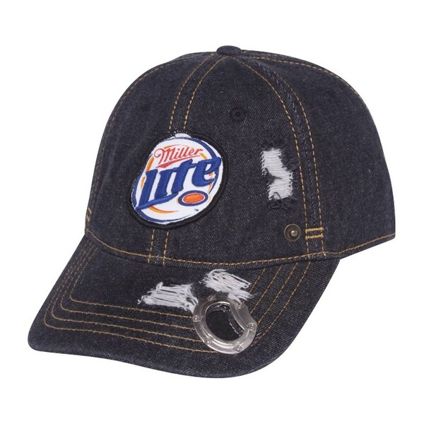 miller lite hat with bottle opener