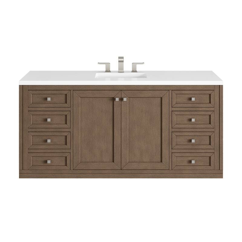 James Martin Vanities Chicago 60" Single Vanity, Whitewashed Walnut