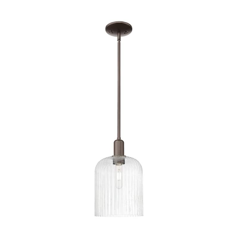 Innovations Lighting 716-1S-13-8 Bridal Veil Pendant Bridal Veil 8" - Oil Rubbed Bronze / Seedy