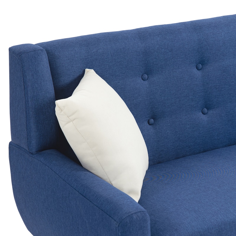 Modern Upholstered Faux Leather Tufted Armchair Linen Accent Chairs
