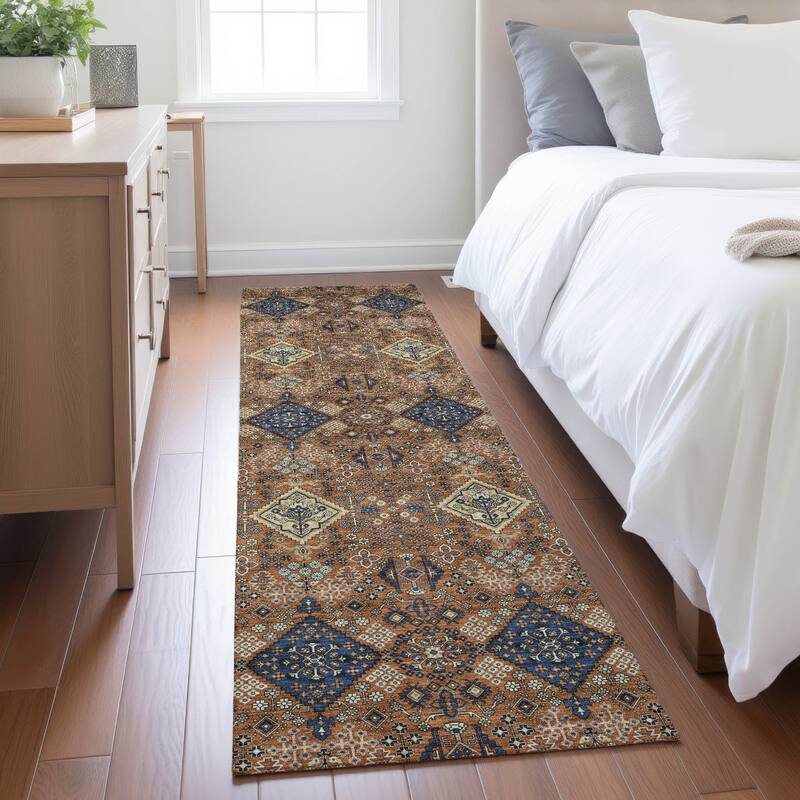 Machine Washable Indoor/ Outdoor Global Flory Chantille Rug