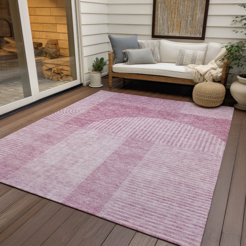 Machine Washable Indoor/ Outdoor Chantille Modern Deco Rug
