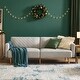 preview thumbnail 15 of 34, Mopio Chloe Futon Convertible Sofa Sleeper Futon Light Grey - Twin