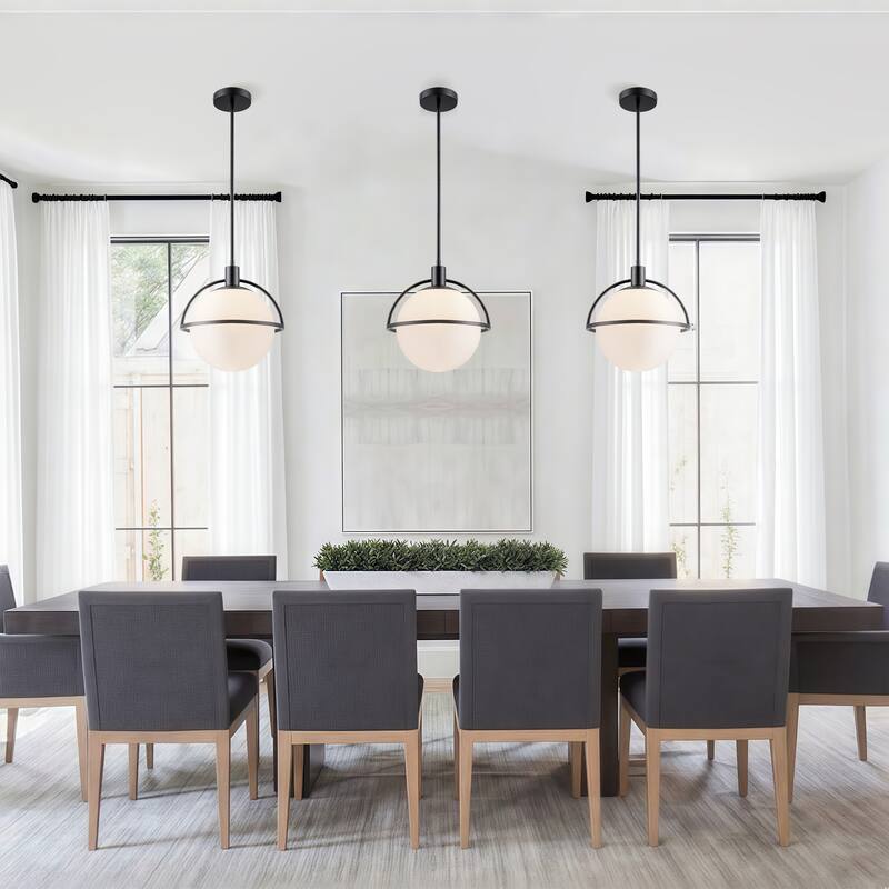 Starsky 1-Light Modern Globe Single Glass Pendant Light