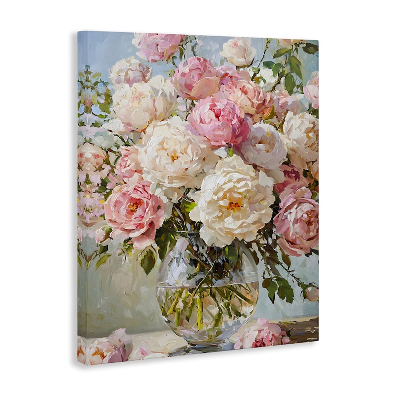 Stupell White & Pink Roses Canvas Wall Art Design By Franklyn Gregory