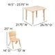 preview thumbnail 8 of 11, 21.875"W x 26.625"L Rectangle Plastic Activity Table Set with 2 Chairs