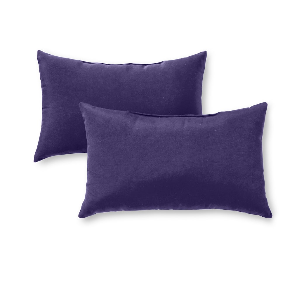 Rectangular Outdoor Navy Accent Pillow (Set of 2)