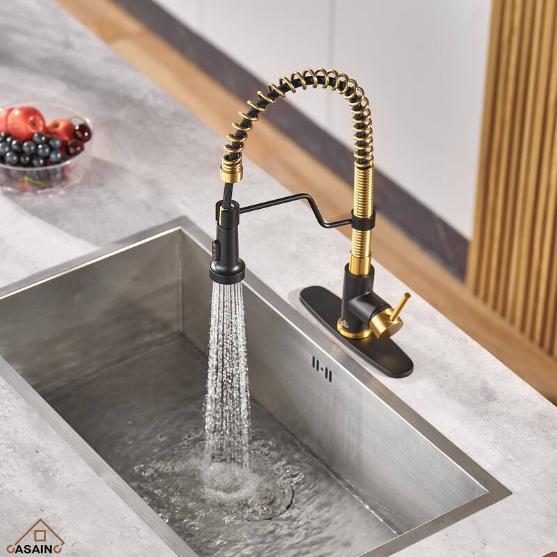 Single Handle Pull-Down Sprayer Kitchen Faucet