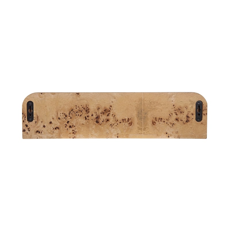 18.9x4.7x4.7" Burl Wood Floating Wall Shelf