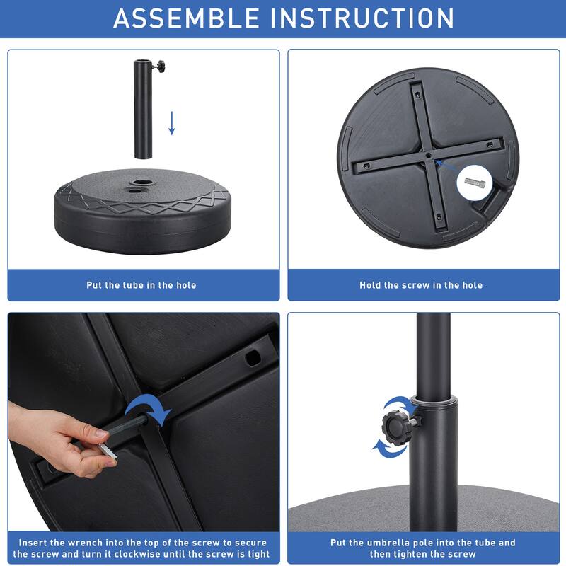 95 lbs Sand Filled Patio Umbrella Stand Base, 67 lbs Heavy Duty Water Suitable for Base Stand