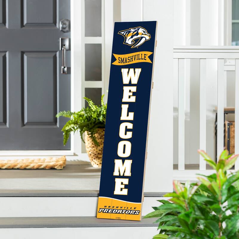 47" Porch Leaner Welcome Wall Sign, Nashville Predators