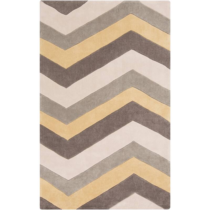 Hand-tufted Chevron Geometric Contemporary Area Rug